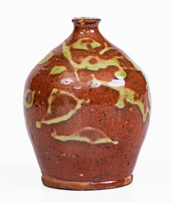 Fine attrib. Willoughby Smith, Womelsdorf, PA Redware Bank w/ Copper Decoration