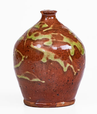 Fine attrib. Willoughby Smith, Womelsdorf, PA Redware Bank w/ Copper Decoration