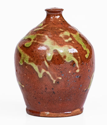 Fine attrib. Willoughby Smith, Womelsdorf, PA Redware Bank w/ Copper Decoration