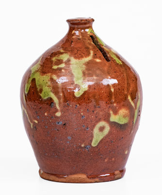 Fine attrib. Willoughby Smith, Womelsdorf, PA Redware Bank w/ Copper Decoration