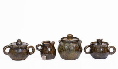 Lot of Four: Lanier Meaders Alkaline-Glazed Stoneware, Cleveland, GA