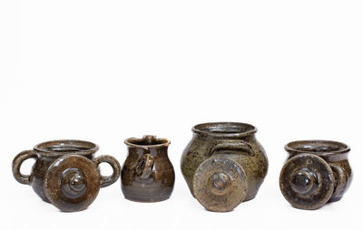 Lot of Four: Lanier Meaders Alkaline-Glazed Stoneware, Cleveland, GA