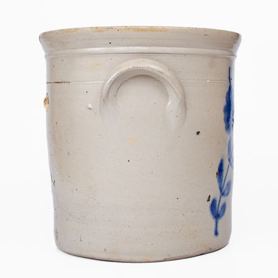 Three-Gallon M. WOODRUFF / CORTLAND, New York Stoneware Crock, c1867-69