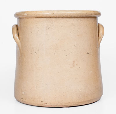 Fine ALBANY, NY Stoneware Crock w/ Elaborate Bird Decoration, c1860