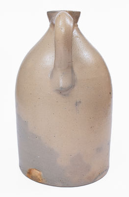 Scarce NEW YORK STONEWARE CO. / FORT EDWARD, NY Stoneware Syrup Jug w/ Bird Decoration