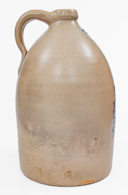 3 Gal. HAXSTUN, OTTMAN & CO. / FORT EDWARD, NY Stoneware Jug w/ Bold Bird Decoration