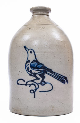 2 Gal. S. HART & SON / FULTON, NY Stoneware Bird Jug