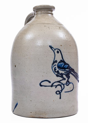 2 Gal. S. HART & SON / FULTON, NY Stoneware Bird Jug