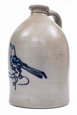2 Gal. S. HART & SON / FULTON, NY Stoneware Bird Jug