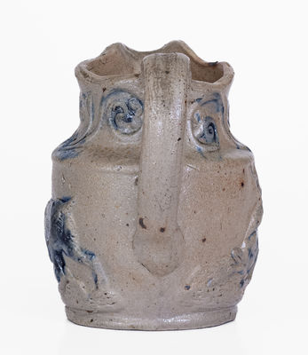 Extremely Rare Small-Sized Stoneware Hunt Pitcher, possibly New Ulm, Minnesota