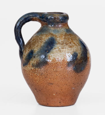 Scarce Miniature Northeastern Ovoid Stoneware Jug, probably NY State, c1830
