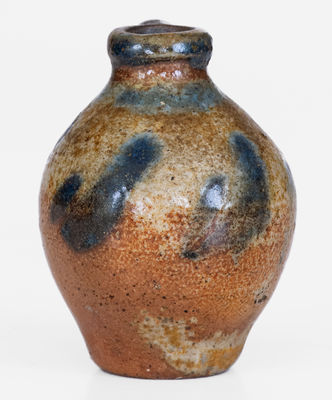 Scarce Miniature Northeastern Ovoid Stoneware Jug, probably NY State, c1830