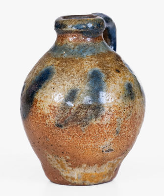 Scarce Miniature Northeastern Ovoid Stoneware Jug, probably NY State, c1830
