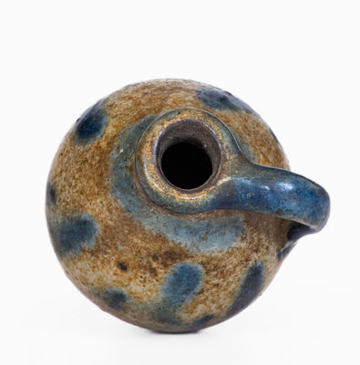 Scarce Miniature Northeastern Ovoid Stoneware Jug, probably NY State, c1830