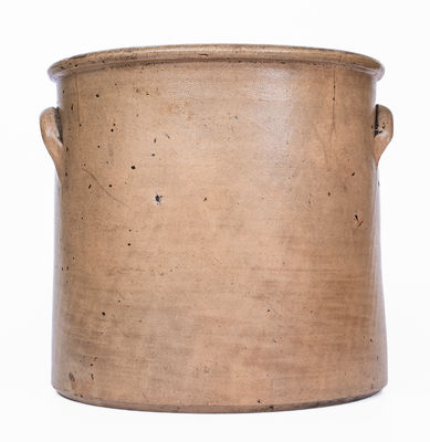 Rare EDMANDS & CO. (Charlestown, Mass.) Stoneware Crock w/ Brushed and Incised Bird / Floral Decoration