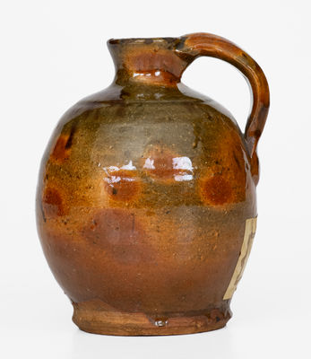 Fine Small Ovoid New England Redware Jug, c1800-30