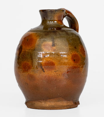 Fine Small Ovoid New England Redware Jug, c1800-30