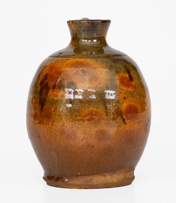 Fine Small Ovoid New England Redware Jug, c1800-30