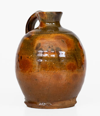 Fine Small Ovoid New England Redware Jug, c1800-30