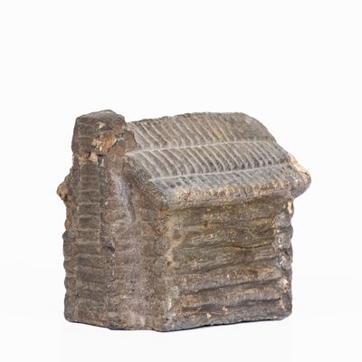 Very Rare Miniature Anna Pottery (Anna, Illinois) Stoneware Cabin