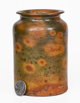 Glazed New England Redware Jar, 19th century