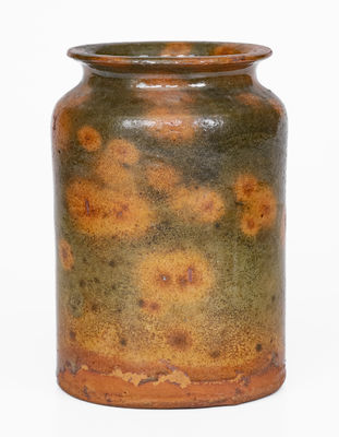 Glazed New England Redware Jar, 19th century