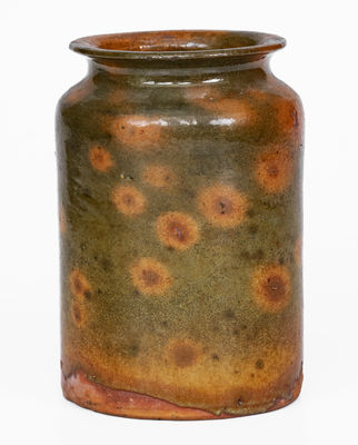 Glazed New England Redware Jar, 19th century