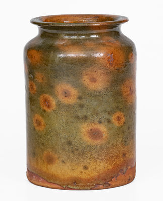 Glazed New England Redware Jar, 19th century