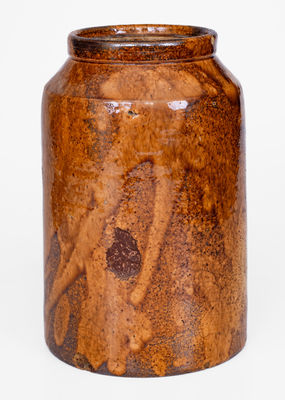 Glazed Redware Jar attrib. Emanuel Suter, Rockingham County, Virginia, c1875