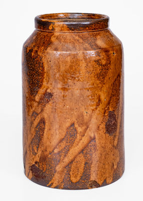 Glazed Redware Jar attrib. Emanuel Suter, Rockingham County, Virginia, c1875
