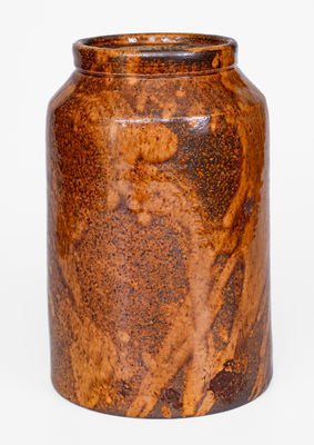 Glazed Redware Jar attrib. Emanuel Suter, Rockingham County, Virginia, c1875