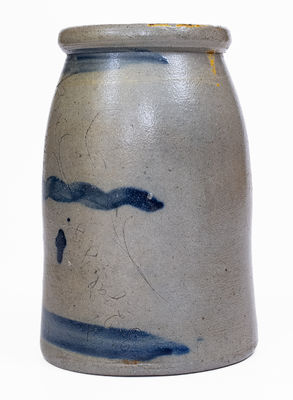 Very Rare Western PA Stoneware Canning Jar w/ Incised Pottery Order Notation