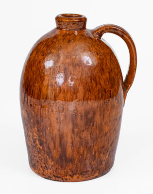 JOHN BELL / WAYNESBORO Redware Jug w/ Sponged Manganese Decoration