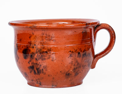 Philadelphia Redware Chamberpot w/ Manganese Decoration