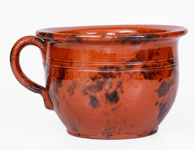 Philadelphia Redware Chamberpot w/ Manganese Decoration