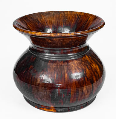 JOHN BELL, Waynesboro, PA Redware Cuspidor, c1840-80