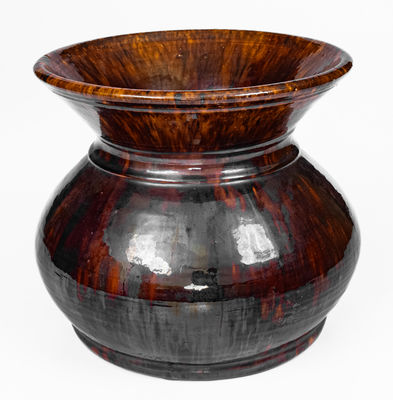 JOHN BELL, Waynesboro, PA Redware Cuspidor, c1840-80