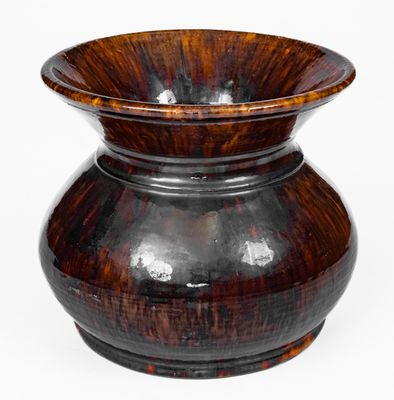 JOHN BELL, Waynesboro, PA Redware Cuspidor, c1840-80