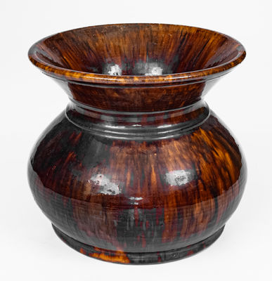 JOHN BELL, Waynesboro, PA Redware Cuspidor, c1840-80