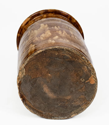 Glazed American Redware Jar w/ Rockingham-Type Glaze, 19th century