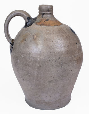 Ovoid Virginia Stoneware Jug w/ Floral Decoration, c1825