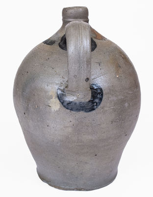 Ovoid Virginia Stoneware Jug w/ Floral Decoration, c1825