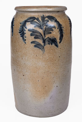 1 Gal. Stoneware Jar with Floral Decoration, Baltimore, MD, circa 1820