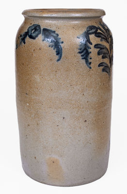 1 Gal. Stoneware Jar with Floral Decoration, Baltimore, MD, circa 1820