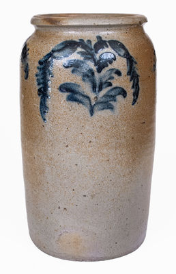 1 Gal. Stoneware Jar with Floral Decoration, Baltimore, MD, circa 1820