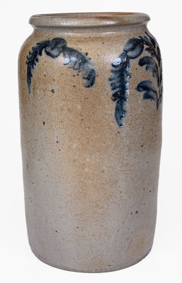1 Gal. Stoneware Jar with Floral Decoration, Baltimore, MD, circa 1820