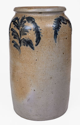 1 Gal. Stoneware Jar with Floral Decoration, Baltimore, MD, circa 1820
