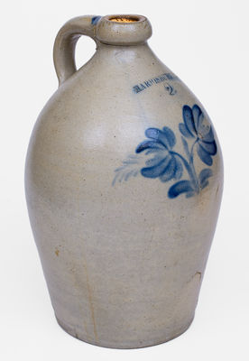 2 Gal. HARRISBURG, PA Stoneware Jug attrib. William Moyer, c1858-61