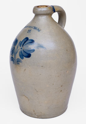 2 Gal. HARRISBURG, PA Stoneware Jug attrib. William Moyer, c1858-61