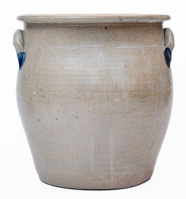 Fine 3 Gal. COWDEN & WILCOX / HARRISBURG, PA Stoneware Jar w/ Elaborate Floral Decoration